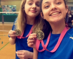 Well done to Amy Radford and <b>Laura Hemsley</b> who won gold in the U16 girls <b>...</b> - amylauratwbl2015